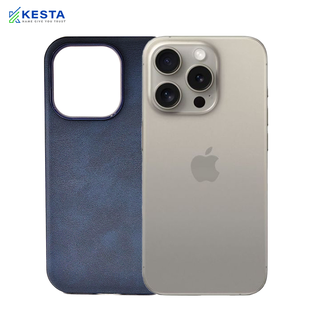 iPhone 15 Pro Max Cover - Brave Blue Leather Case (Waterproof & Dustproof)